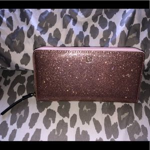 Kate Spade pink glitter wallet